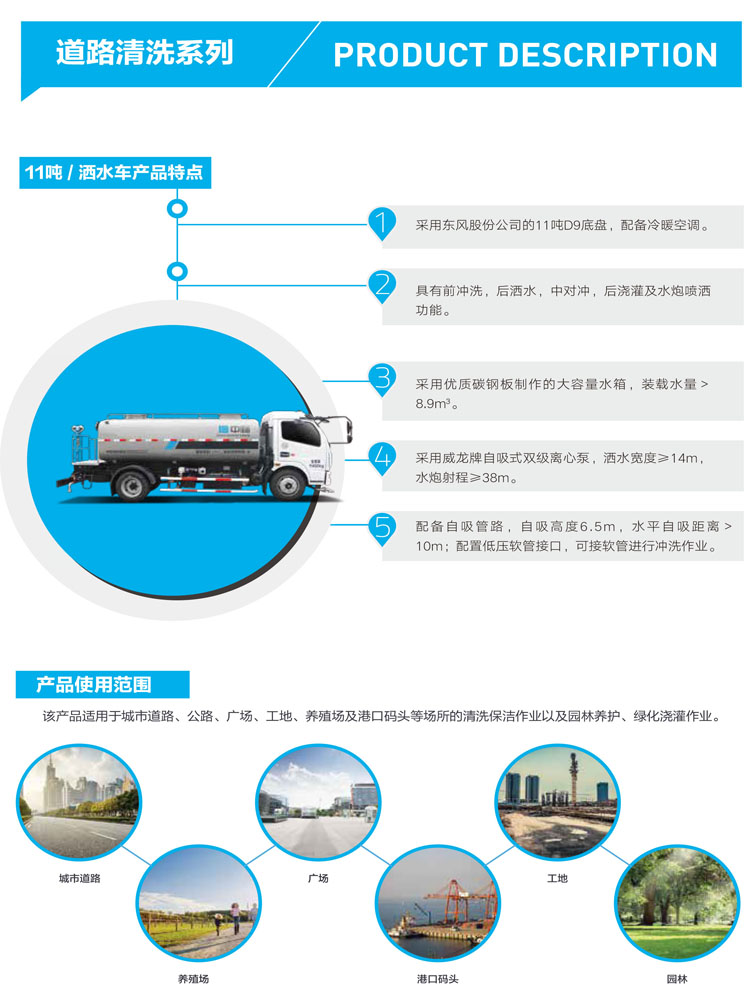 11吨道路工程洒水车报价